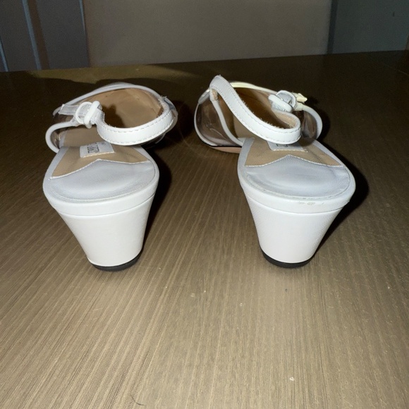 Jimmy Choo Gemma 40 Slingback Pumps — Size 37.5 (White/Clear) - Picture 5 of 8